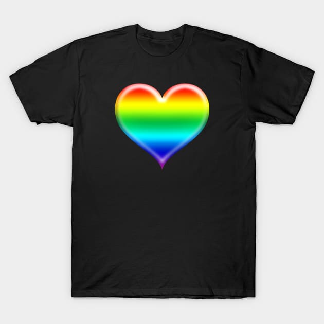 Rainbow Heart Emoji | Pop Art T-Shirt by williamcuccio